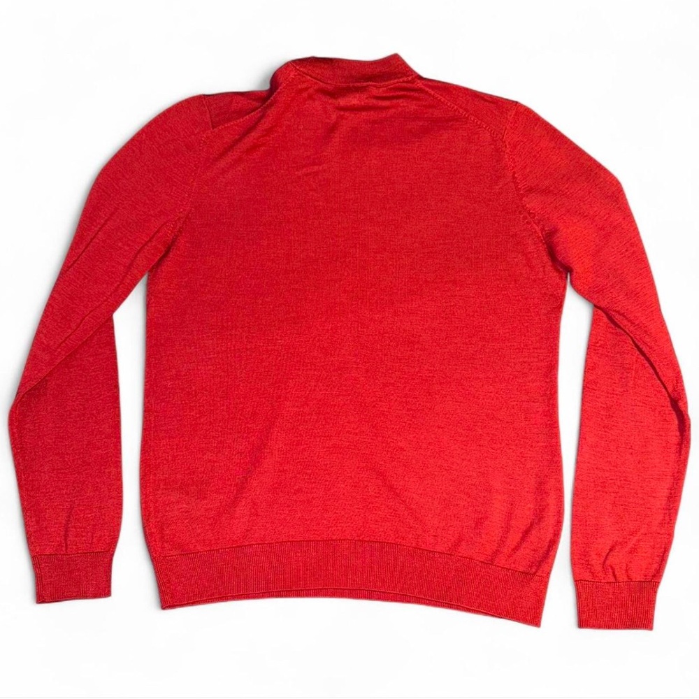 H&M dark red merino wool mockneck sweater - Picture 2 of 5
